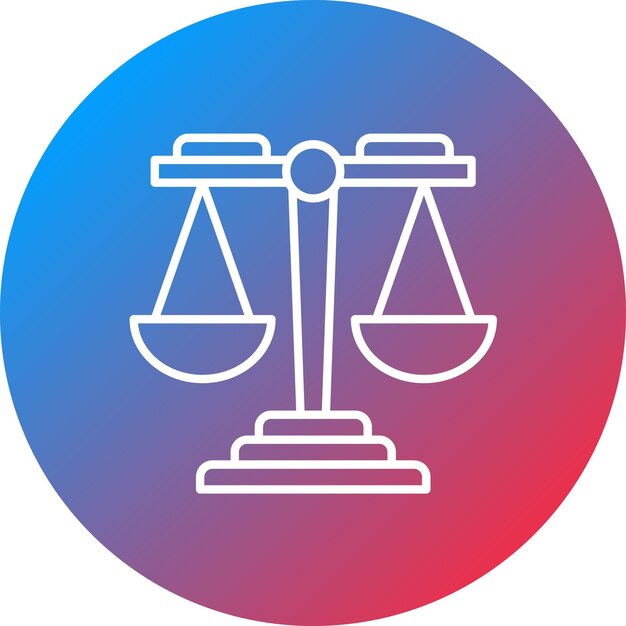 Immagine vettoriale dell'icona della giustizia Può essere utilizzata per la legislazione legale