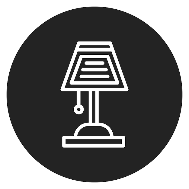 Immagine vettoriale dell'icona della lampada Può essere utilizzata per la casa di cura