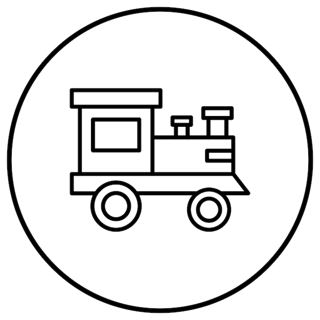 Immagine vettoriale dell'icona della locomotiva Può essere utilizzata per Wild West