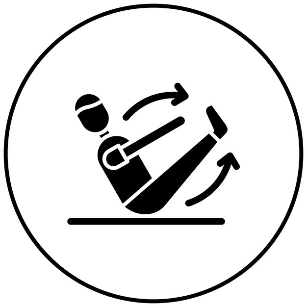 Immagine vettoriale dell'icona della terapia del corpo del movimento può essere utilizzata per la medicina alternativa