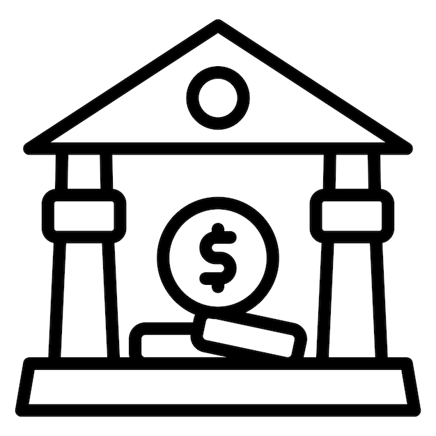 Immagine vettoriale dell'icona delle commissioni bancarie Può essere utilizzata per la banca