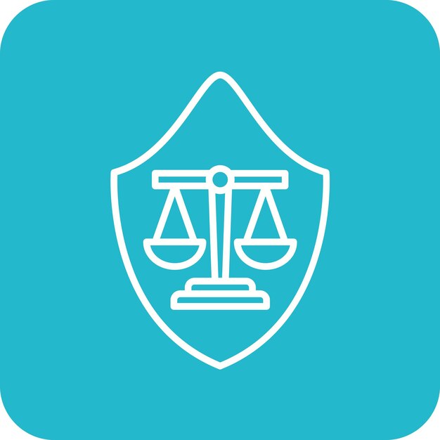 Immagine vettoriale dell'icona dello studio legale Può essere utilizzata per la legislazione legale