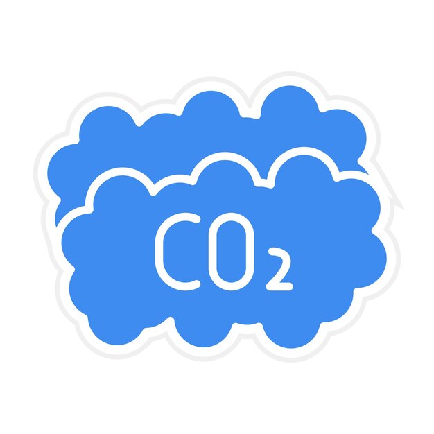 Immagine vettoriale dell'icona di anidride carbonica Può essere utilizzata per le energie rinnovabili