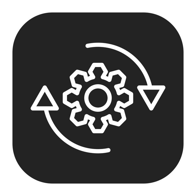 Immagine vettoriale dell'icona di automazione Può essere utilizzata per il test del software