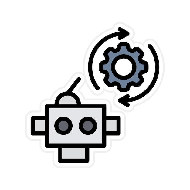 Immagine vettoriale dell'icona di automazione Può essere utilizzata per la robotica