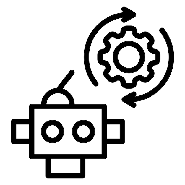 Immagine vettoriale dell'icona di automazione Può essere utilizzata per la robotica