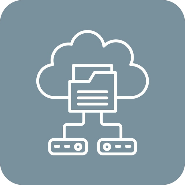Immagine vettoriale dell'icona di backup cloud Può essere utilizzata per il cloud computing