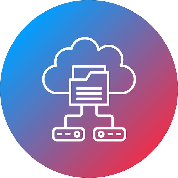 Immagine vettoriale dell'icona di backup cloud Può essere utilizzata per il cloud computing