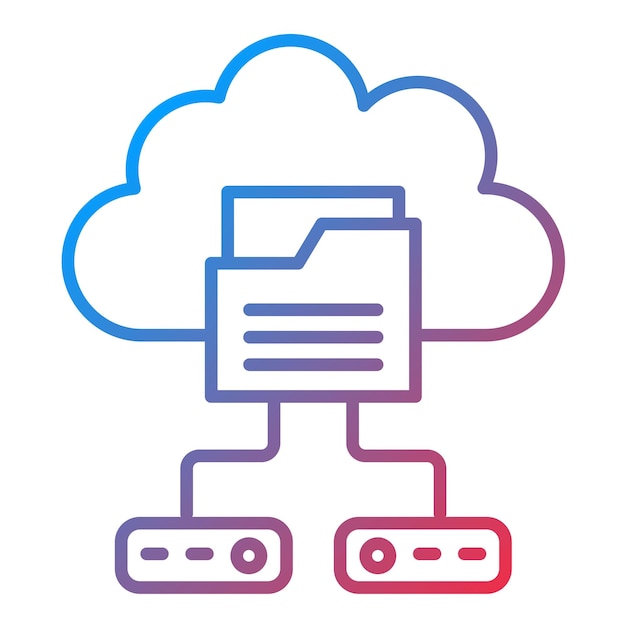 Immagine vettoriale dell'icona di backup cloud Può essere utilizzata per il cloud computing