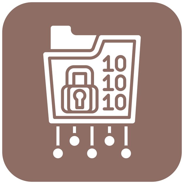 Immagine vettoriale dell'icona di crittografia del database Può essere utilizzata per l'hosting web