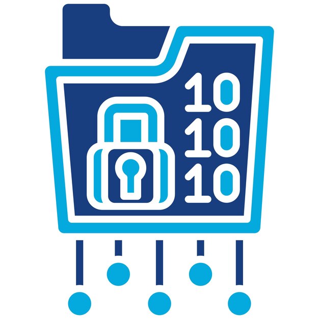 Immagine vettoriale dell'icona di crittografia del database Può essere utilizzata per l'hosting web
