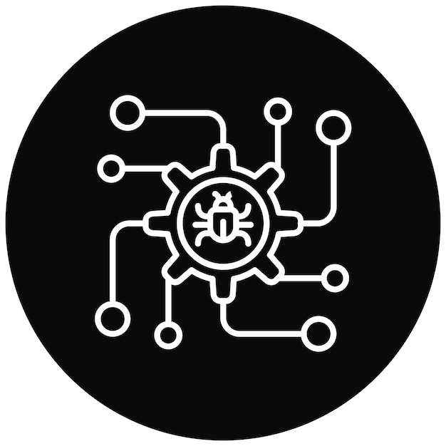 Immagine vettoriale dell'icona di debug Può essere utilizzata per la programmazione informatica