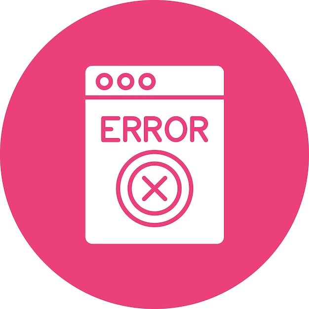 Immagine vettoriale dell'icona di errore Può essere utilizzata per No Code