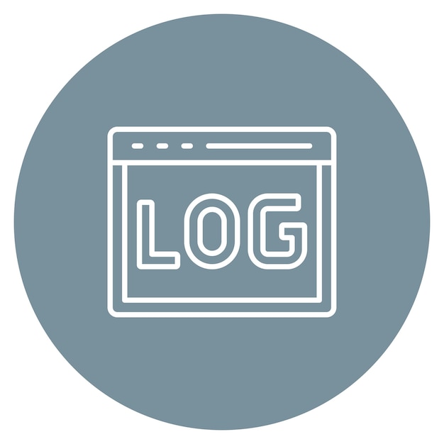 Immagine vettoriale dell'icona di log può essere utilizzata per l'informatica