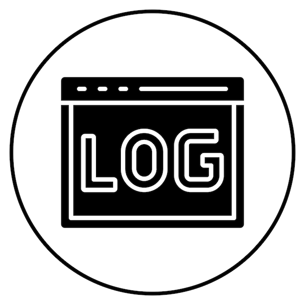 Immagine vettoriale dell'icona di log può essere utilizzata per l'informatica