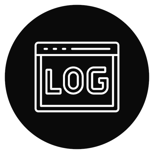 Immagine vettoriale dell'icona di log può essere utilizzata per l'informatica