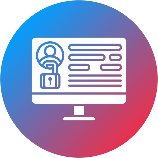 Immagine vettoriale dell'icona di login Può essere utilizzata per l'hosting web
