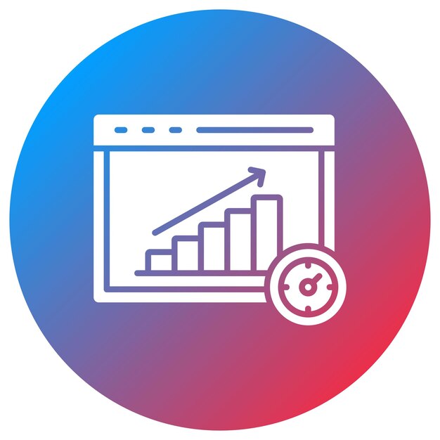 Immagine vettoriale dell'icona di prestazioni di marketing Può essere utilizzata per la tecnologia di marketing