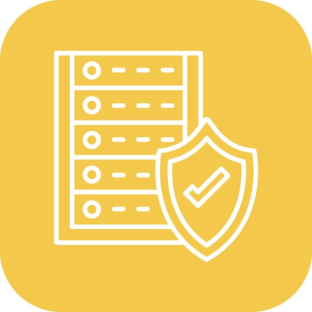 Immagine vettoriale dell'icona di protezione del server Può essere utilizzata per l'hosting web