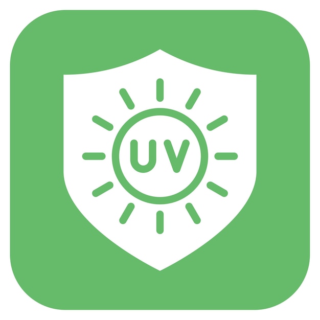 Immagine vettoriale dell'icona di protezione UV Può essere utilizzata per la protezione solare