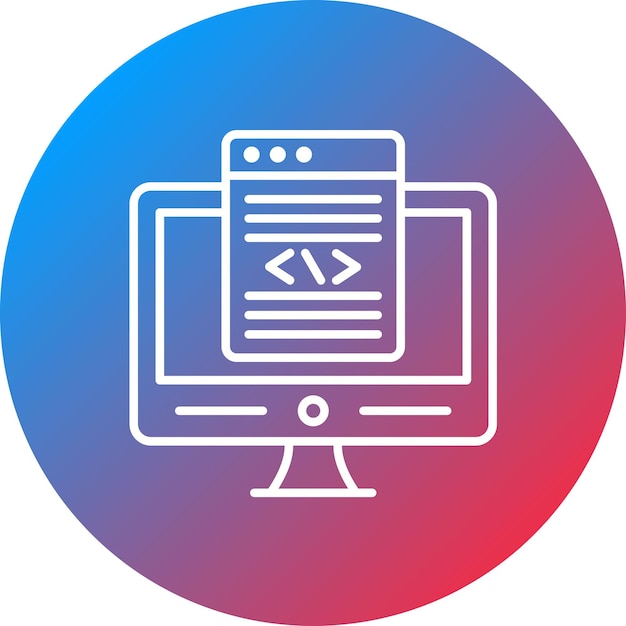 Immagine vettoriale dell'icona di sviluppo front-end Può essere utilizzata per No Code