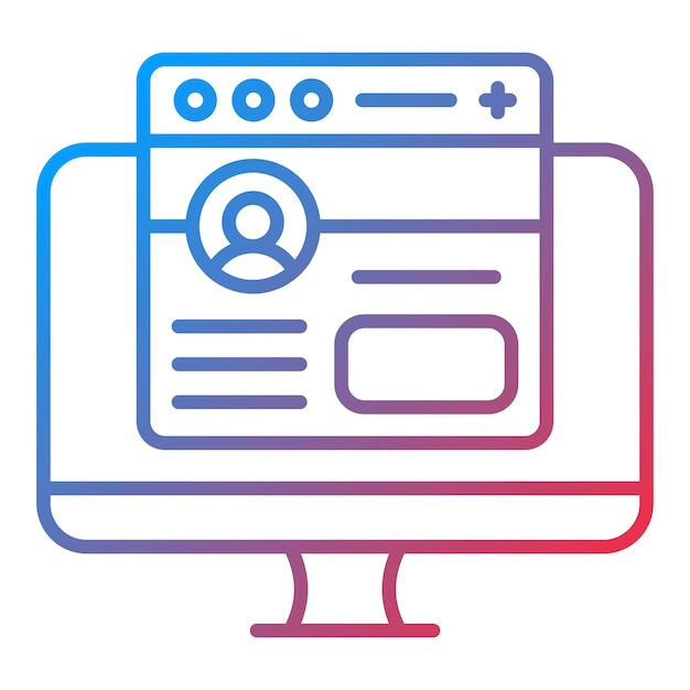 Immagine vettoriale dell'icona di sviluppo frontend Può essere utilizzata per la programmazione informatica