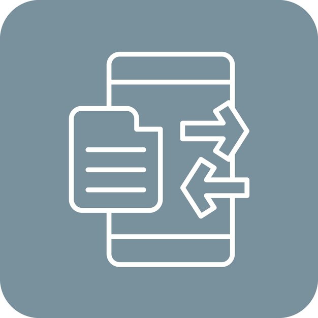Immagine vettoriale dell'icona di trasferimento dei dati Può essere utilizzata per la comunicazione e i media