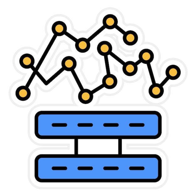 Immagine vettoriale dell'icona di variabilità Può essere utilizzata per Big Data