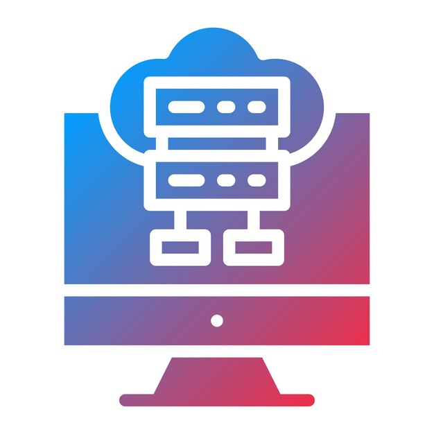 Immagine vettoriale dell'icona di virtualizzazione di rete Può essere utilizzata per il networking