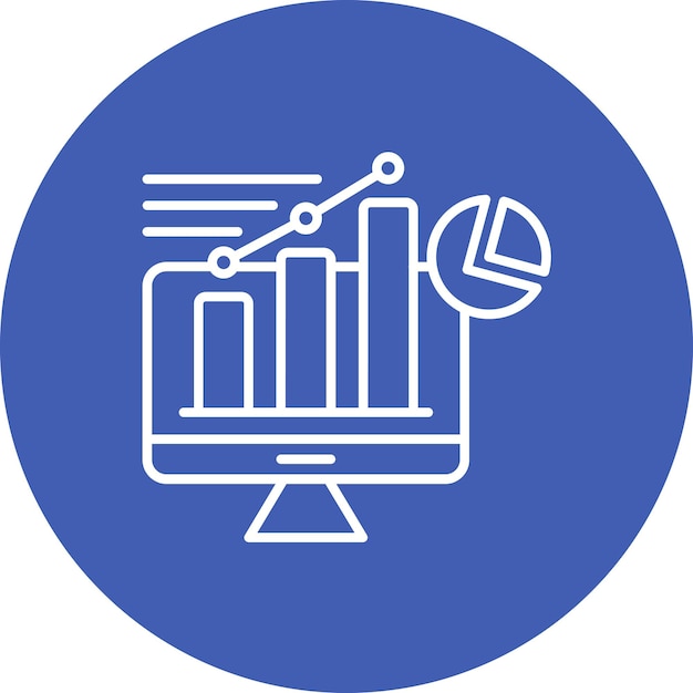 Immagine vettoriale dell'icona di visualizzazione dei dati Può essere utilizzata per l'analisi dei dati