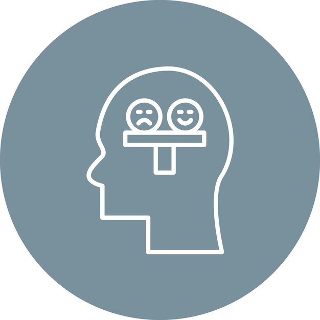 Immagine vettoriale dell'icona Emotion Balance Può essere utilizzata per la salute mentale