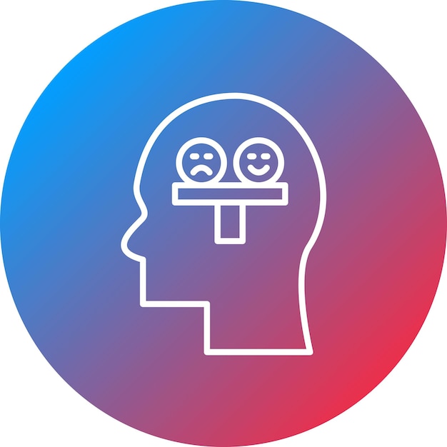 Immagine vettoriale dell'icona Emotion Balance Può essere utilizzata per la salute mentale