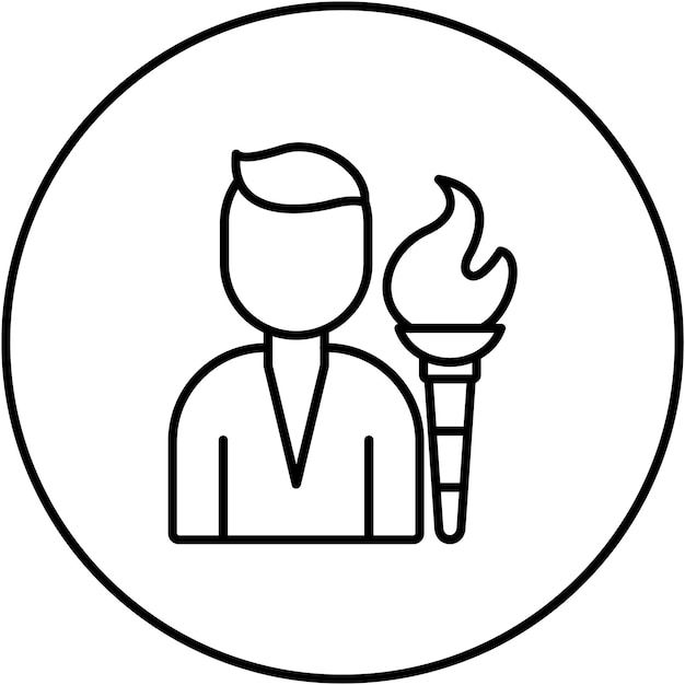 Immagine vettoriale dell'icona Fire Breather Può essere utilizzata per Circus