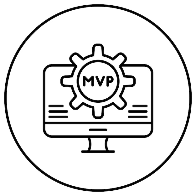 Immagine vettoriale dell'icona MVP Può essere utilizzata per la programmazione informatica