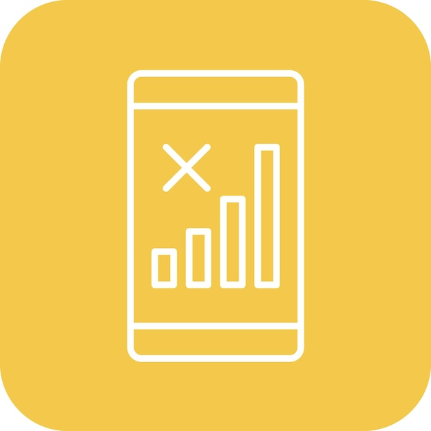 Immagine vettoriale dell'icona Null Signal Cellular Può essere utilizzata per l'UX dell'interfaccia utente mobile