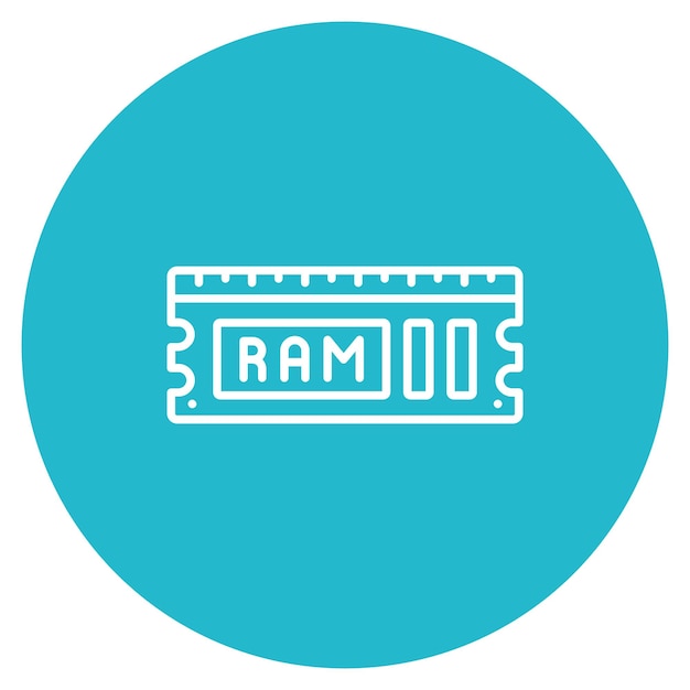 Immagine vettoriale dell'icona RAM può essere utilizzata per l'informatica