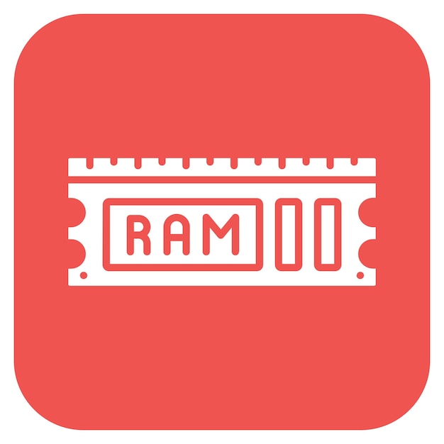 Immagine vettoriale dell'icona RAM può essere utilizzata per l'informatica