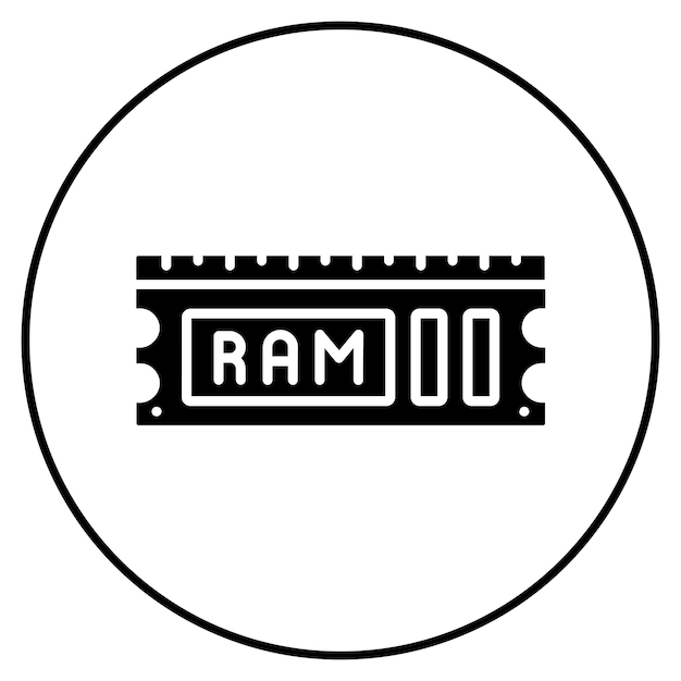 Immagine vettoriale dell'icona RAM può essere utilizzata per l'informatica