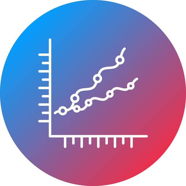 Immagine vettoriale dell'icona Scatter With Smooth Lines Può essere utilizzata per l'infografica