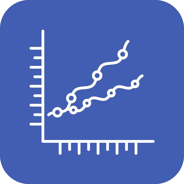 Immagine vettoriale dell'icona Scatter With Smooth Lines Può essere utilizzata per l'infografica