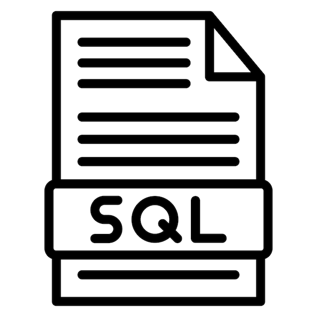 Immagine vettoriale dell'icona SQL Può essere utilizzata per la scienza dei dati