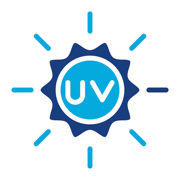 Immagine vettoriale dell'icona UV Può essere utilizzata per la dermatologia