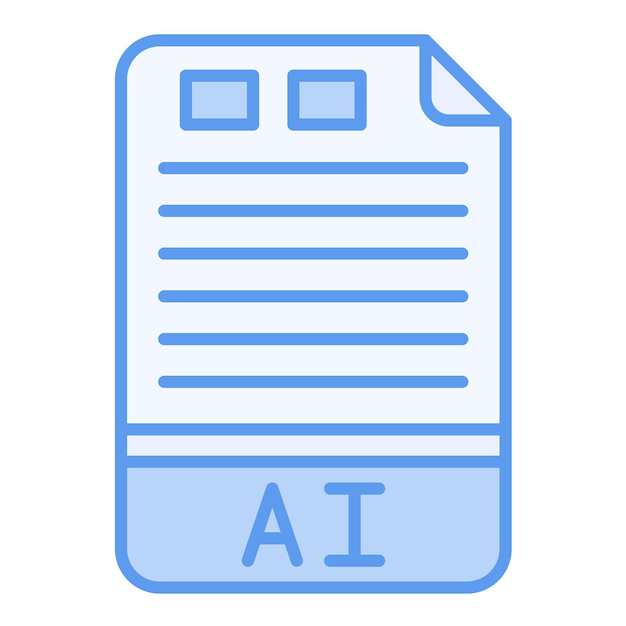 Immagine vettoriale di icone AI Può essere utilizzata per i formati di file