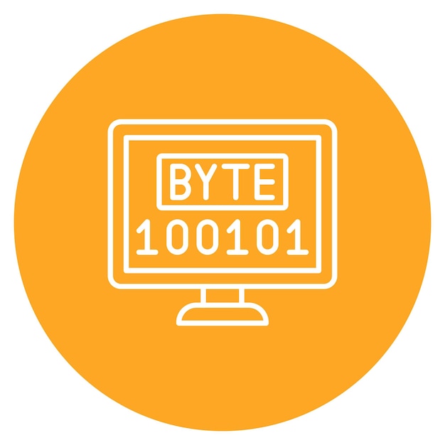 Immagine vettoriale di icone byte Può essere utilizzata per l'informatica
