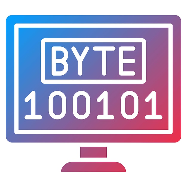 Immagine vettoriale di icone byte Può essere utilizzata per l'informatica