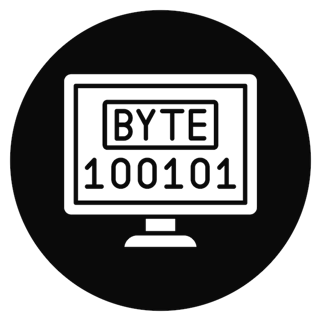 Immagine vettoriale di icone byte Può essere utilizzata per l'informatica