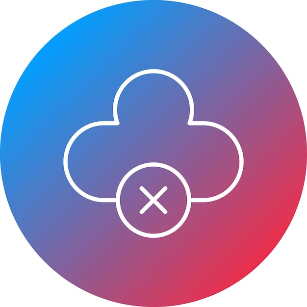 Immagine vettoriale di icone cloud inaccessibile Può essere utilizzata per l'hosting web