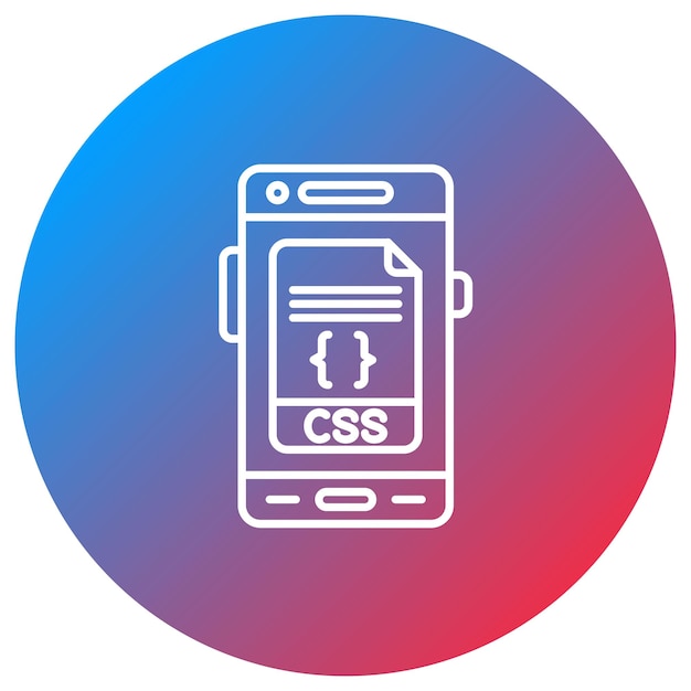 Immagine vettoriale di icone Css Può essere utilizzata per lo sviluppo di applicazioni mobili