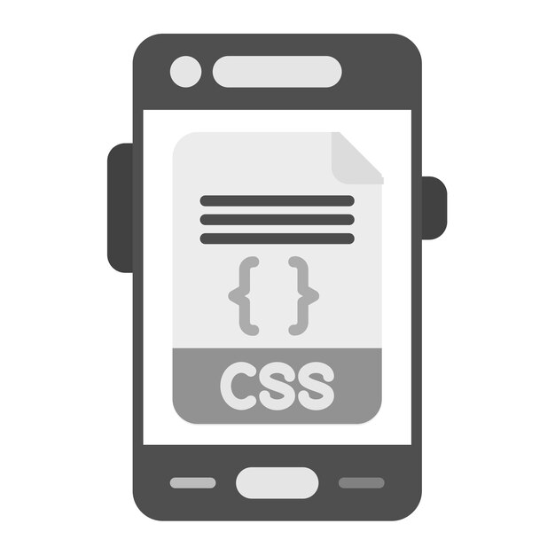 Immagine vettoriale di icone Css Può essere utilizzata per lo sviluppo di applicazioni mobili