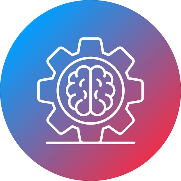 Immagine vettoriale di icone di apprendimento automatico Può essere utilizzata per l'analisi dei dati